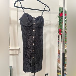 Rampage black mini lace dress
